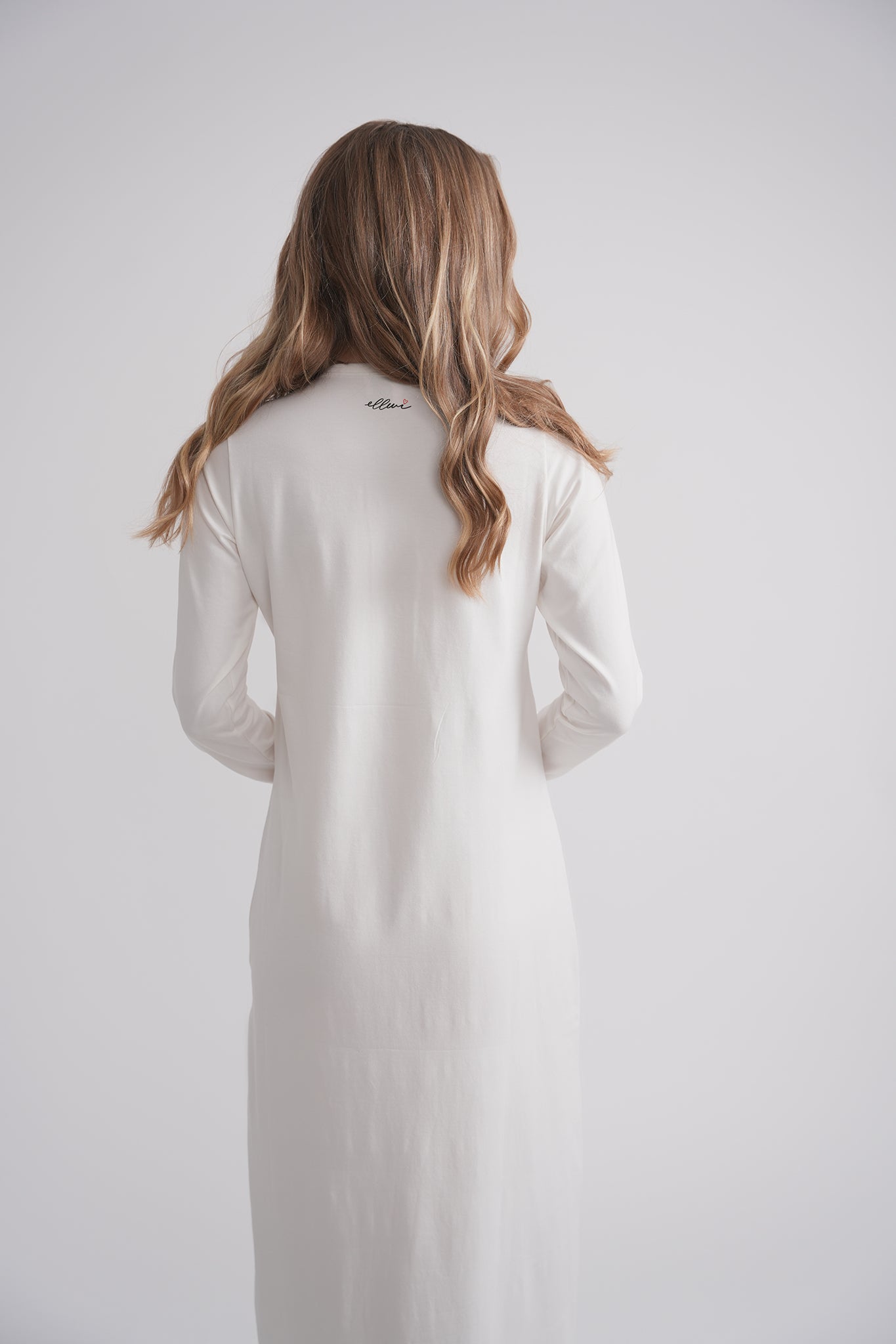 Sunburst Emblem Nursing Nightgown - White