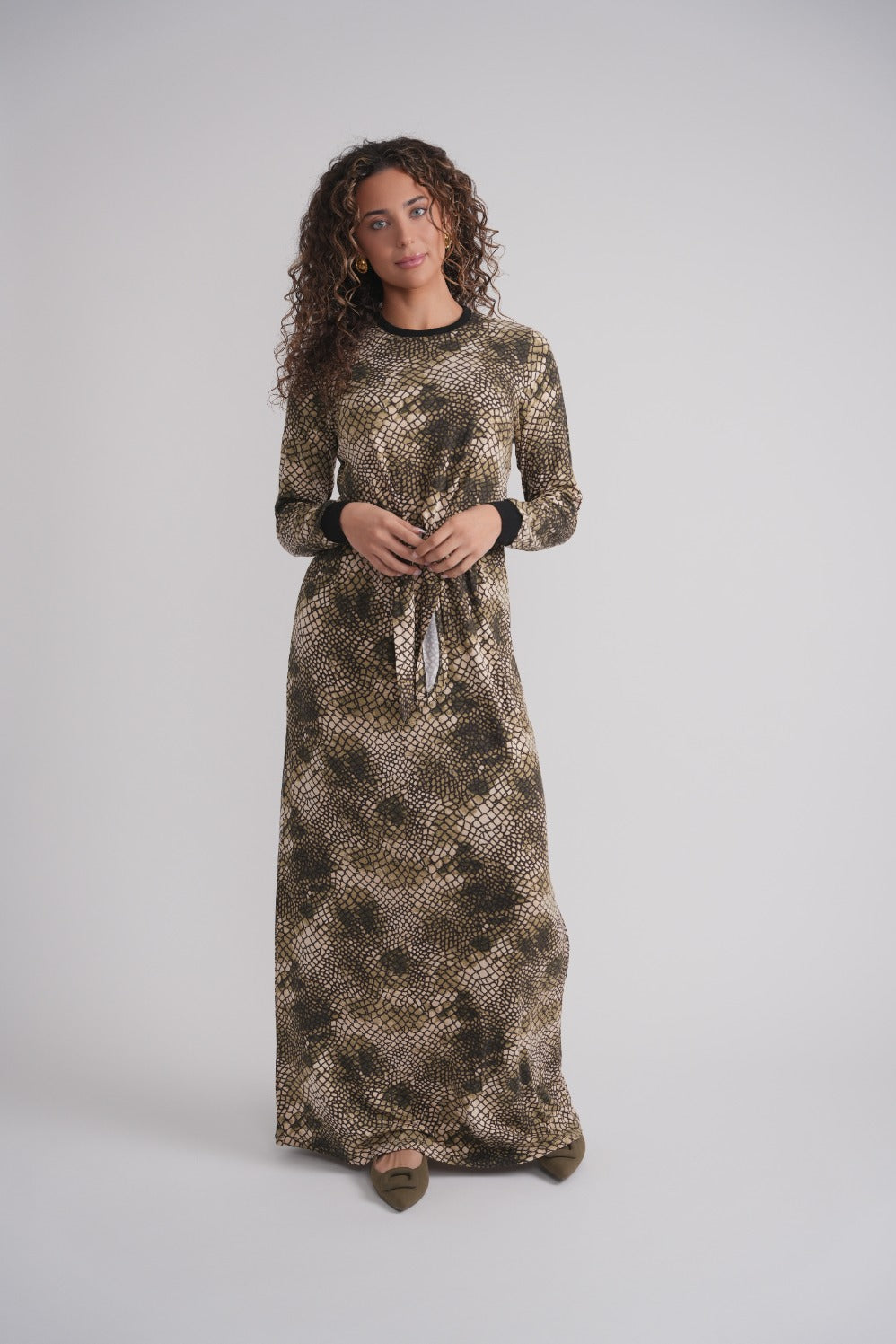 Printed Front Tie Nursing Nightgown