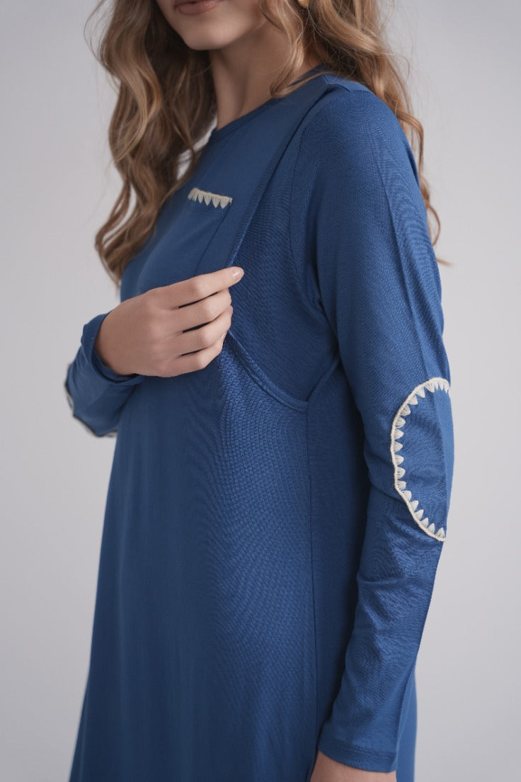 Ecru Stitch Nursing Nightgown