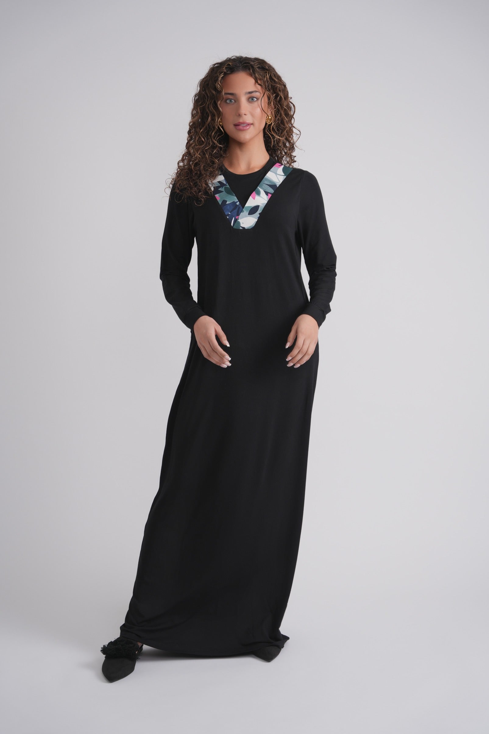 Printed V Nursing Nightgown