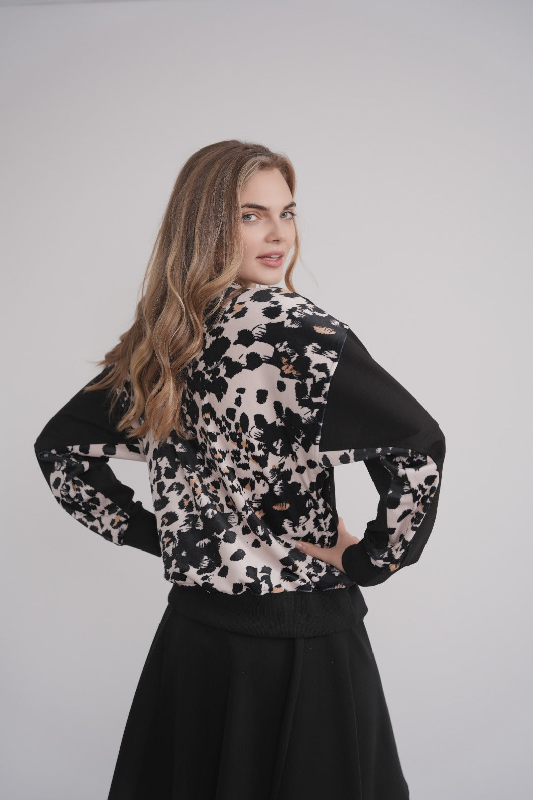 Velour Back Floral Print