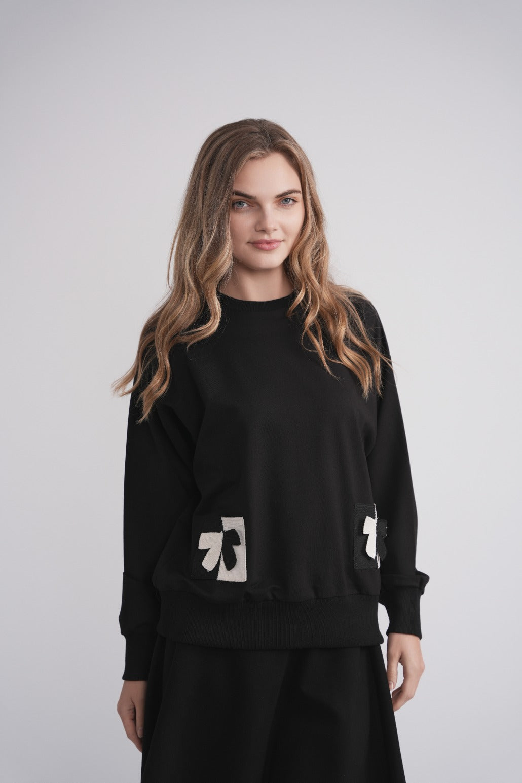 Knitted Pocket Sweatshirt