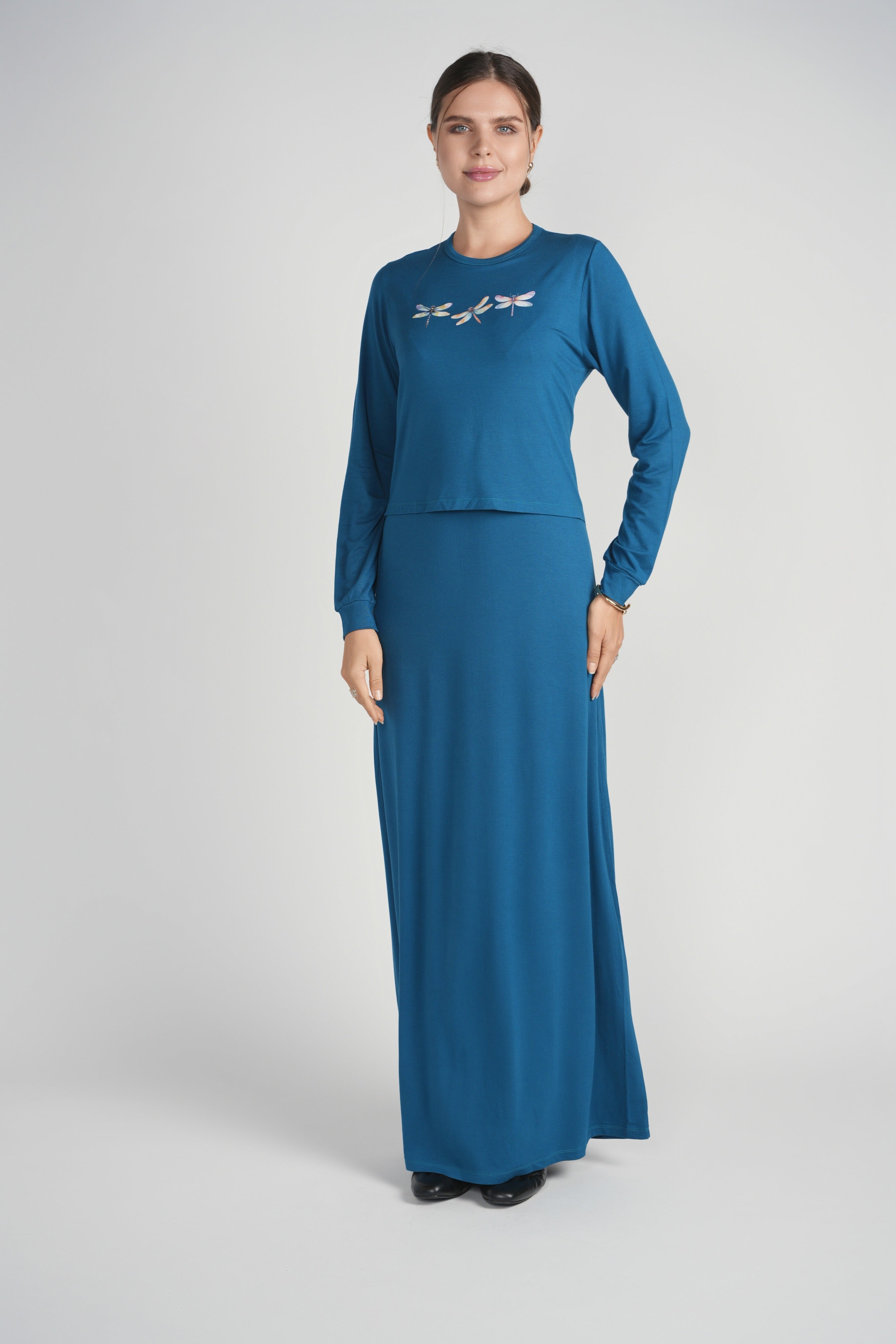 Dragonfly Printed Nursing Nightgown