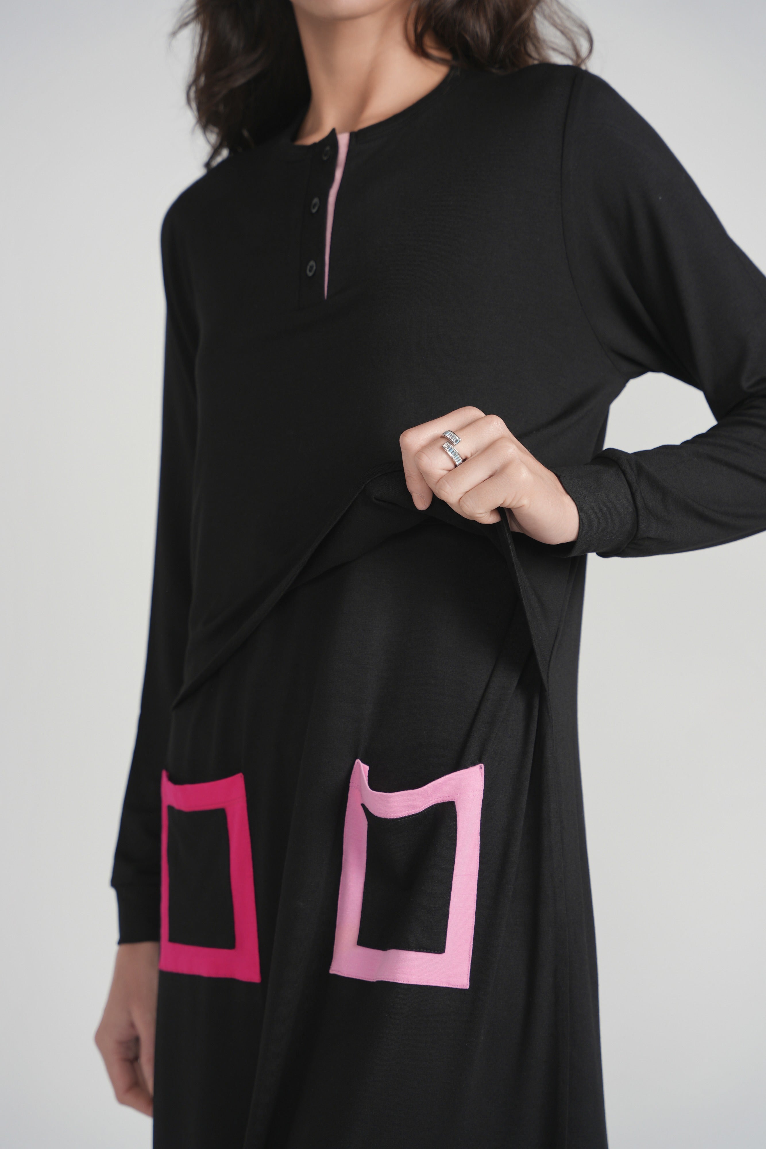 Nursing Nightgown with Pockets