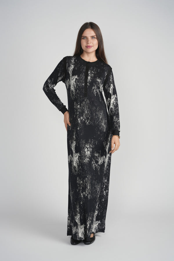 Full Print Button Nightgown