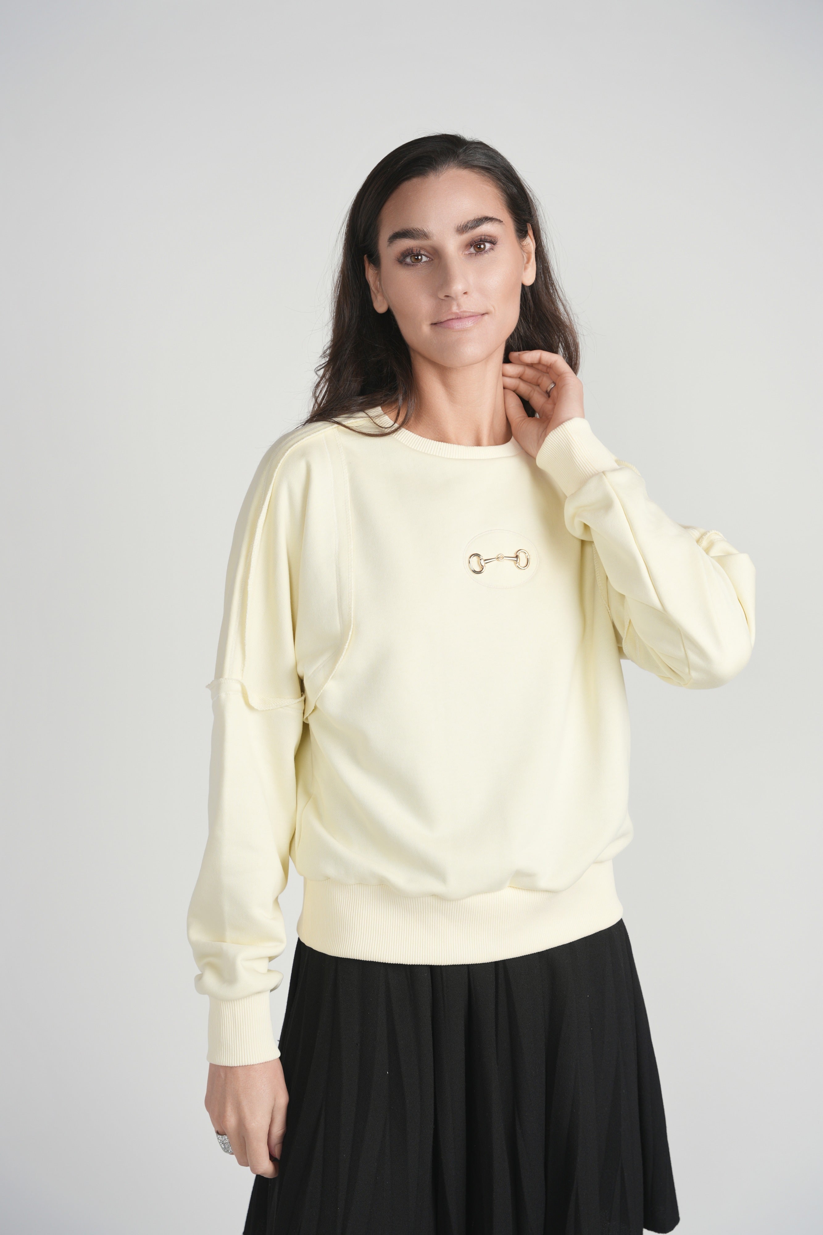 Horsebit Sweatshirt - Butter Yellow