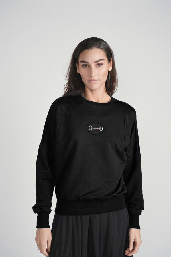 Horsebit Sweatshirt - Black