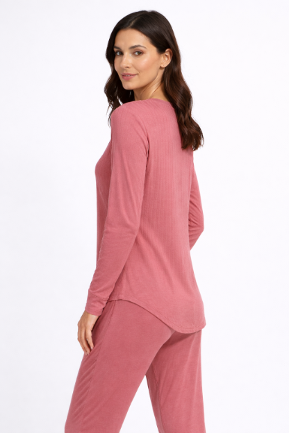 Ruffled Pleats Pajamas - Pink