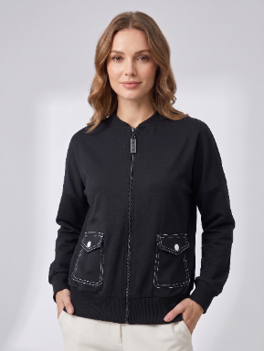 Topstitch Pocket Full Zip