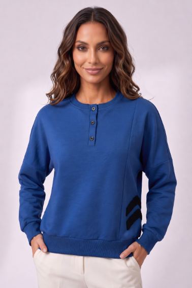 Shirling Design Sweatshirt - Cobalt