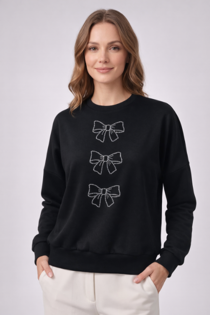 Rhinestone Bows Top