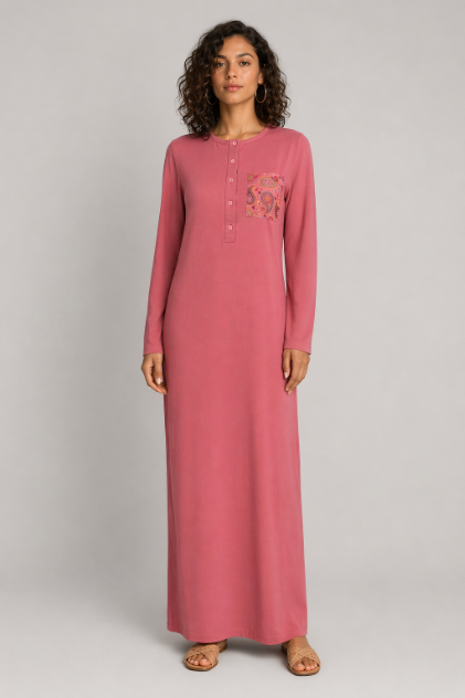Paisley Pocket Print Nightgown