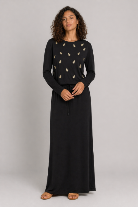 Feather Embroidered Nursing Lounger