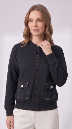 Topstitch Pocket Full Zip