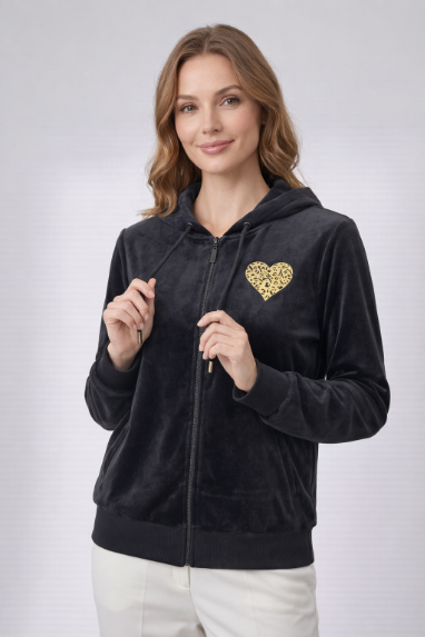 Velour Full Zip Hoody