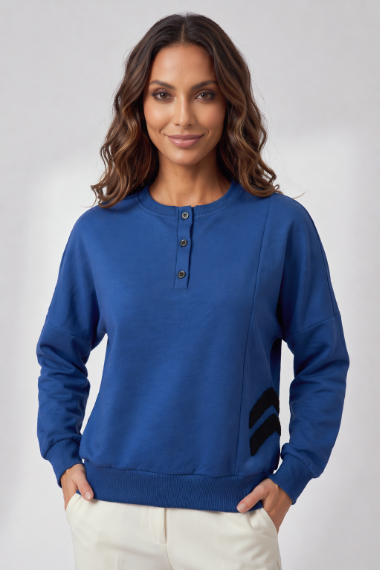 Shirling Design Sweatshirt - Cobalt