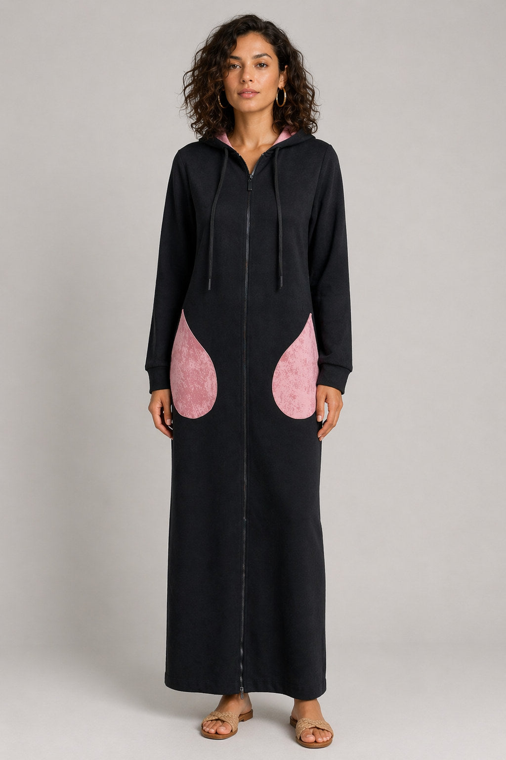 Acid Wash Morning Robe - Pink